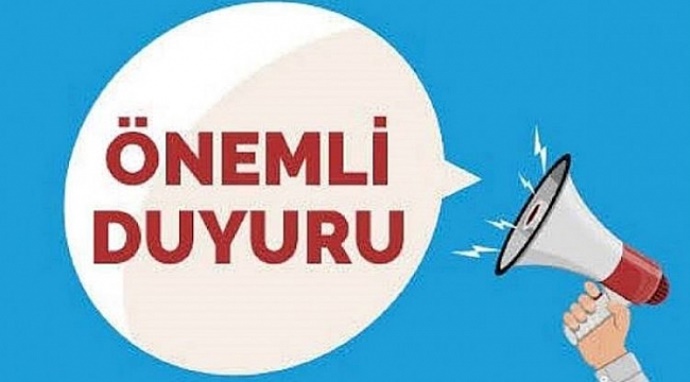 ÖNEMLİ DUYURU